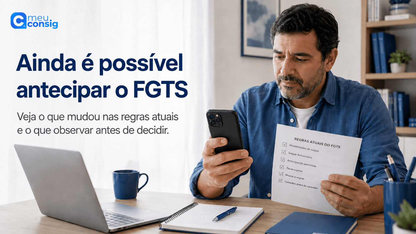 Ilustração sobre ainda é possível antecipar o fgts nas regras atuais; confira