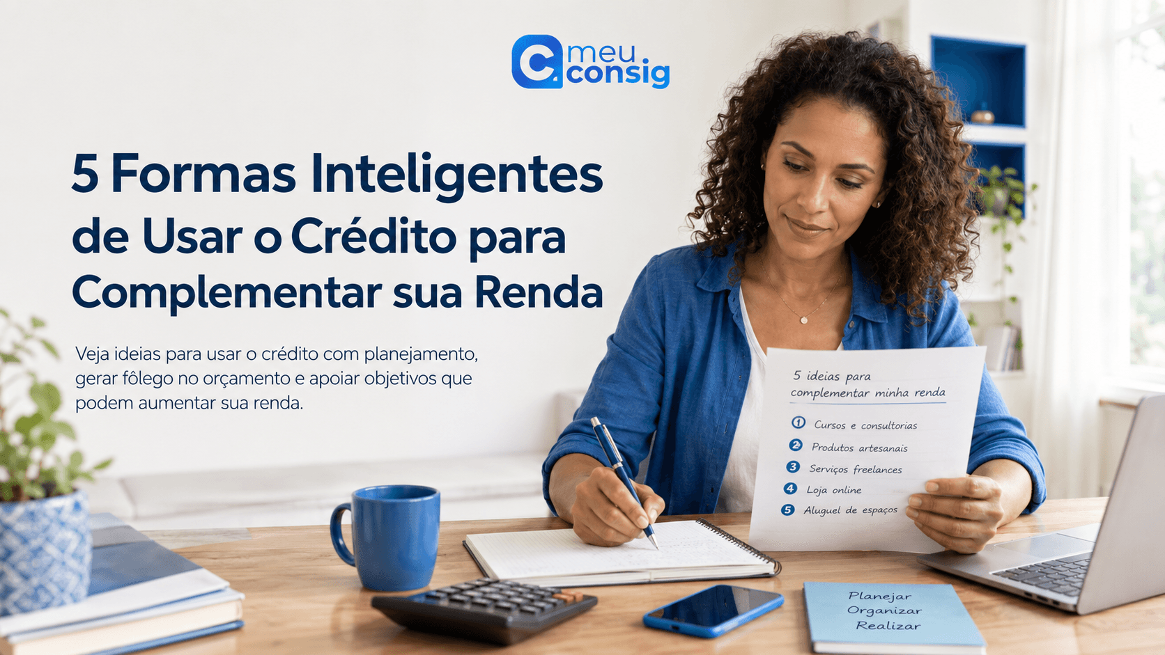 Ilustração sobre 5 formas inteligentes de usar o crédito para complementar sua renda