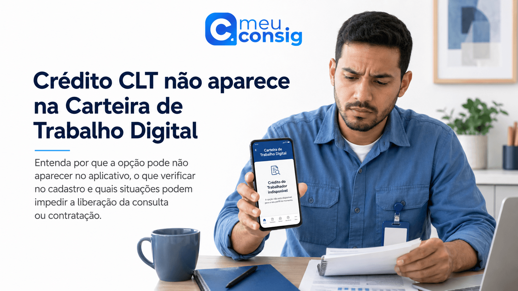 Credito CLT não aparece na carteira de trabalho digital