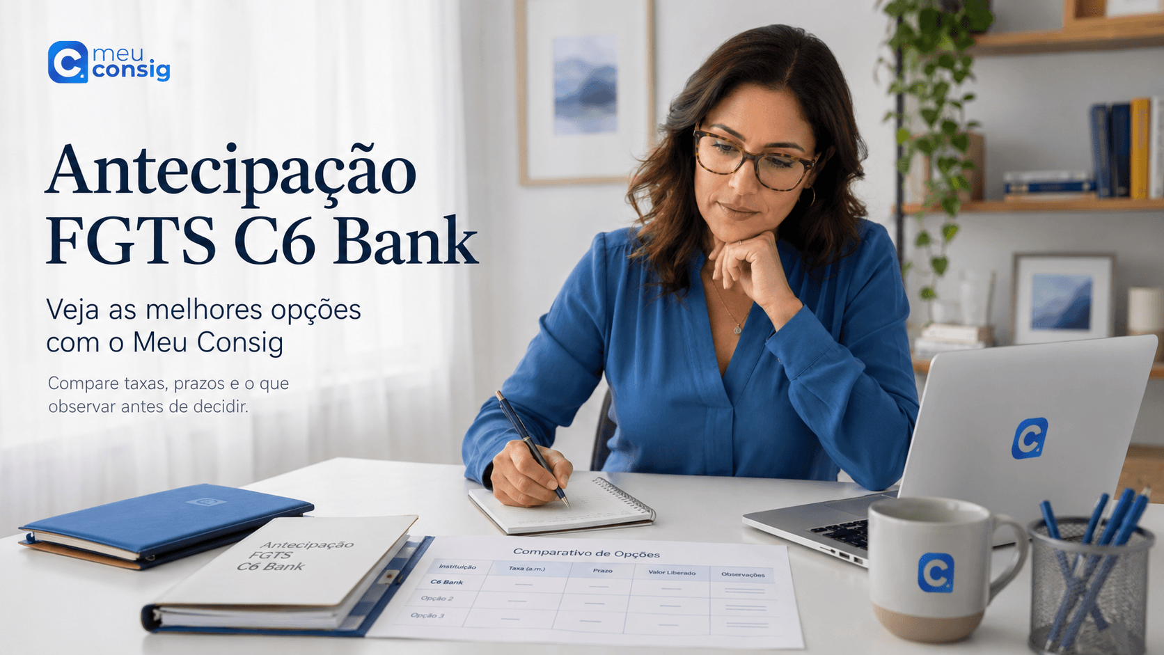 Ilustração sobre antecipação fgts c6 bank: veja as melhores opções com o meu consig