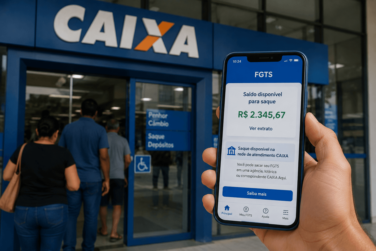 Rede de atendimento Caixa