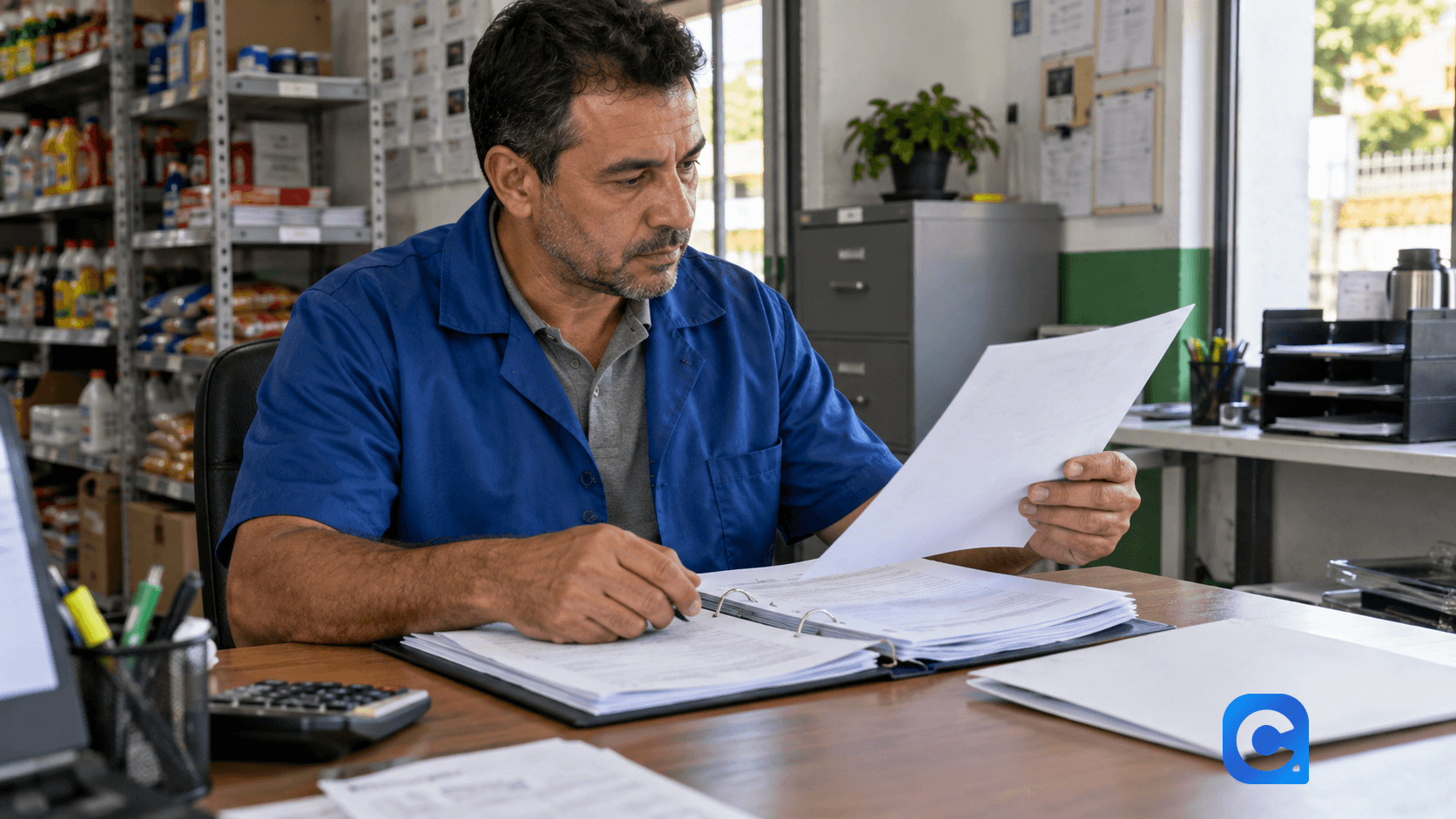 Capa editorial sobre certificado de regularidade do fgts: como consultar o crf, com o símbolo oficial do Meu Consig.