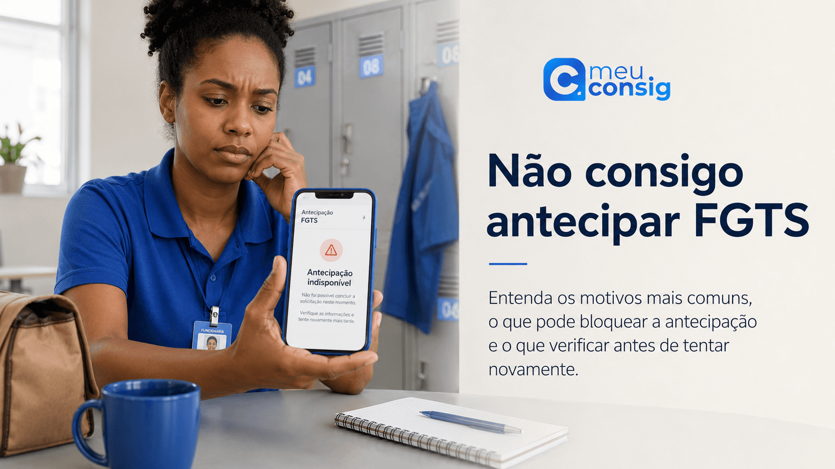 Não consigo antecipar FGTS