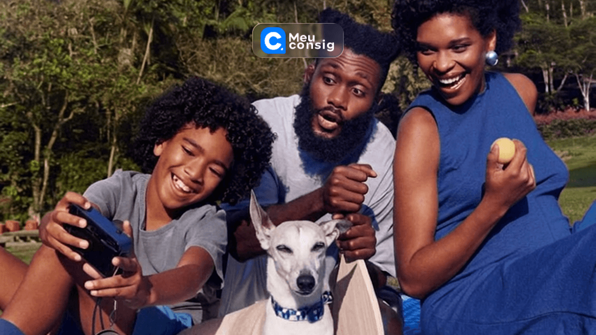 familia celular cachorro felizes